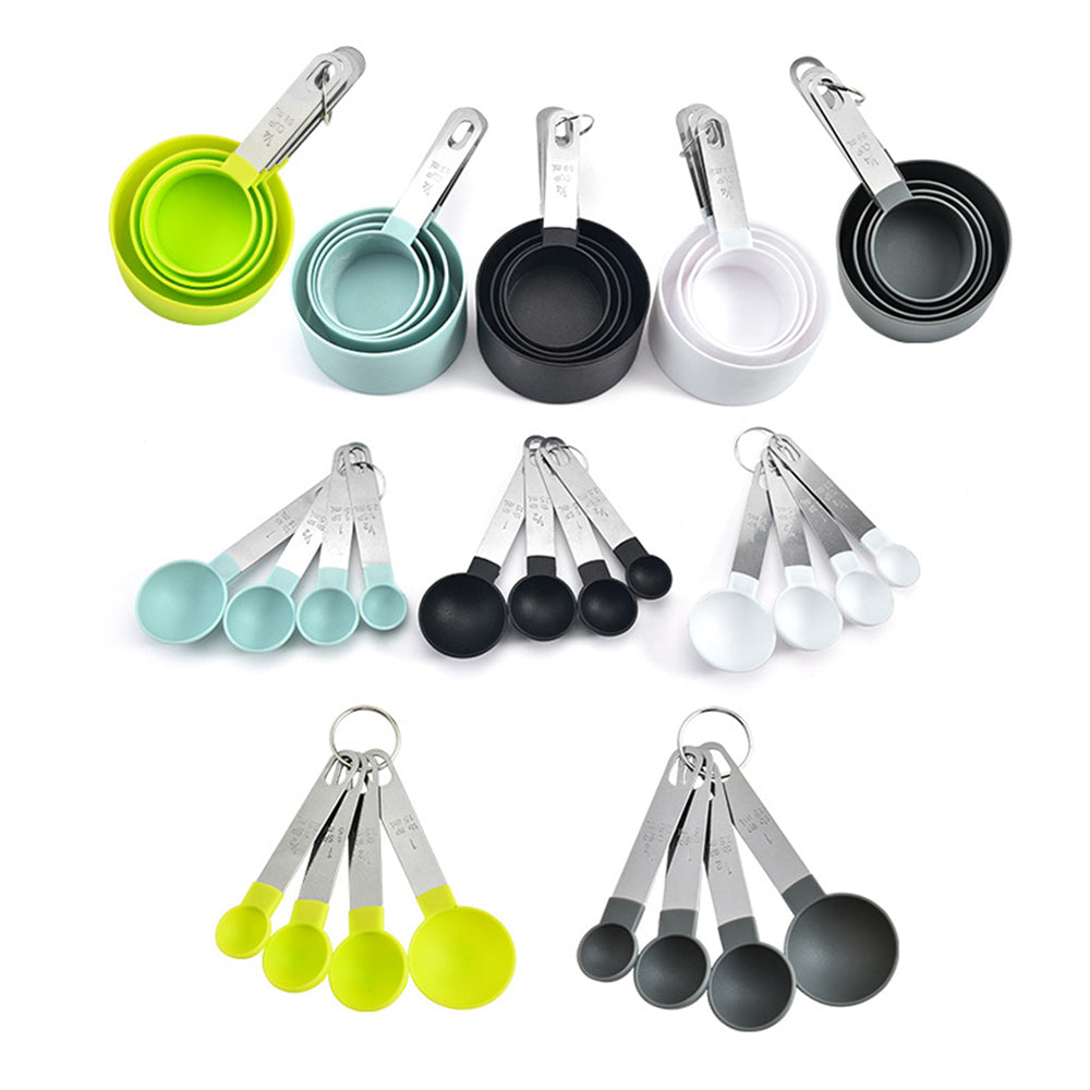 Stainless Steel 4 Pack Measuring Spoon and Cup Set