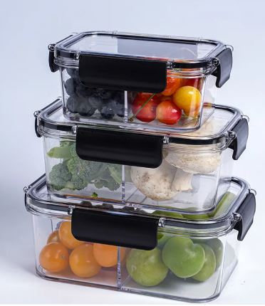 Transparent meal prep box