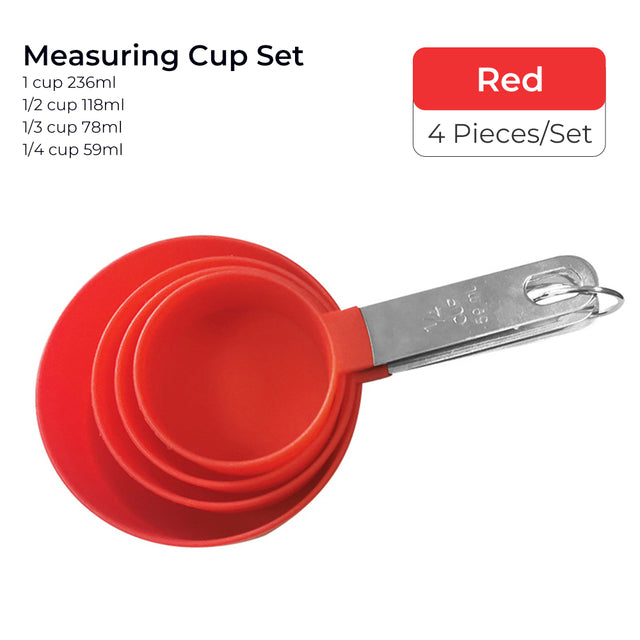 Stainless Steel 4 Pack Measuring Spoon and Cup Set